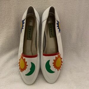 Vintage Carysma White Loafers Leather US 10